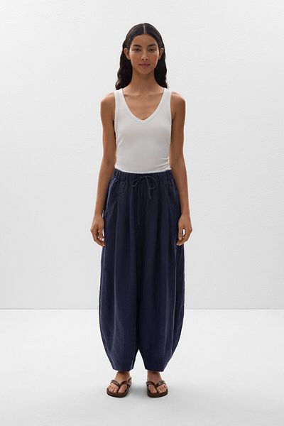 Oysho 100% linen balloon trousers