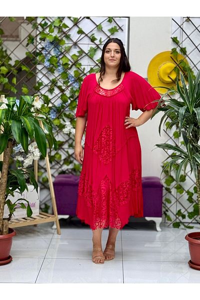 Punta Otantik Vl5510 Marselina Voile Dress Red