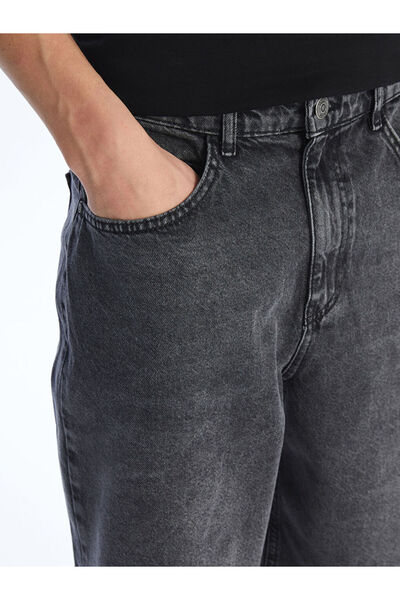 LC Waikiki Anthracite Comfortable Fit Men's Jean Shorts