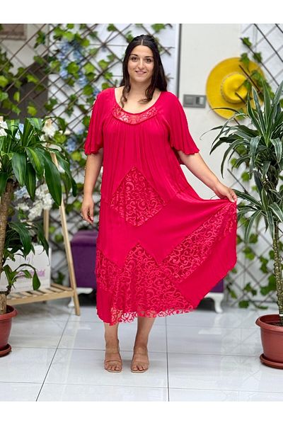 Punta Otantik Vl5510 Marselina Voile Dress Red