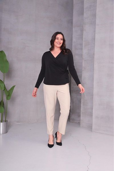 BRUGGE Gamze Moda Butik Plus Size Double Breasted Blouse