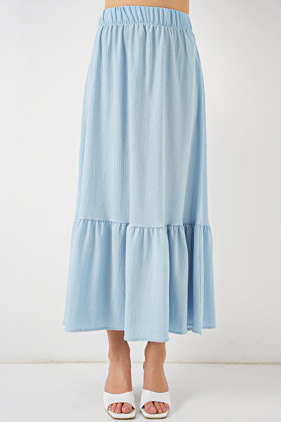 Bigdart 1886 Long Knitted Skirt - Light Blue