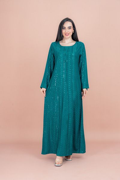 IKKXA Embroidery Sparkling Jalabiya
