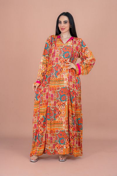 IKKXA Pattern Printed Modern Jalabiya
