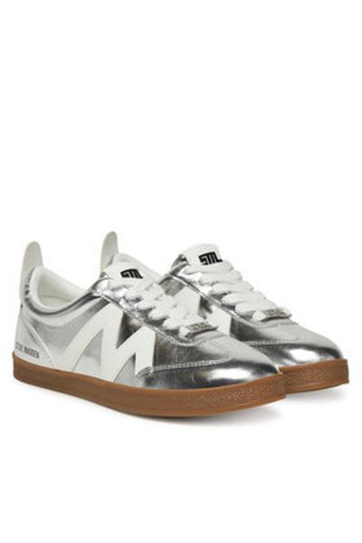 Steve Madden Teniși argintii pentru femei STEVE MADDEN-SM11003179 SVC SILVER COIN