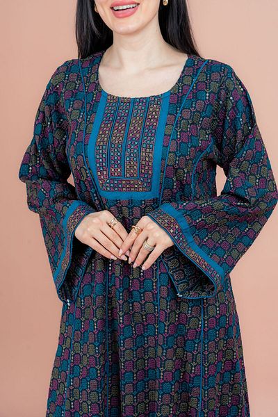 IKKXA Modern Embroidered Jalabiya