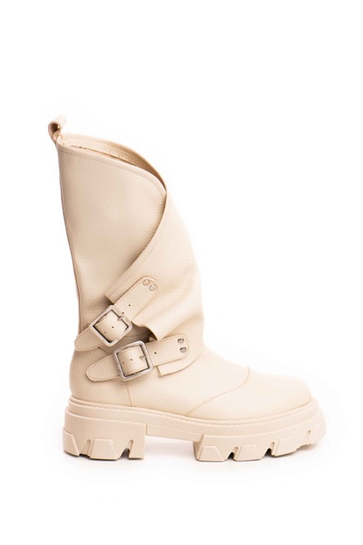 Vanilla Days Bocanci Oman piele cu textura bizonata culoare unt
