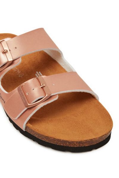 Pepe Jeans Flip-flops aurii pentru femei PEPE JEANS-PLS90621 113MAPLE SUGAR ORANGE