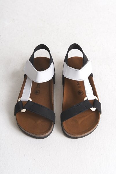 Naturex Genuine Leather Orthopedic Children's Sandals Colorful Velcro Comfortable Sole Sandals Summer Daily Sandals