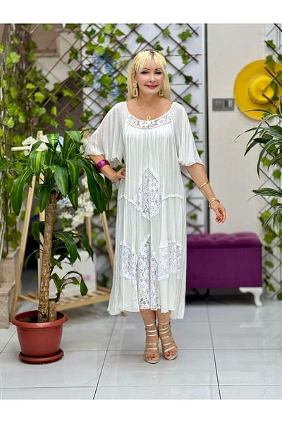 Punta Otantik Vl5510 Marselina Voile Dress White