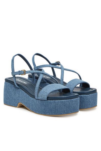 Pollini Sandale damă albastre POLLINI-SA16318I0MTQ0707 SAN.LOD.ARIA80 TESS.JEANS DENIM