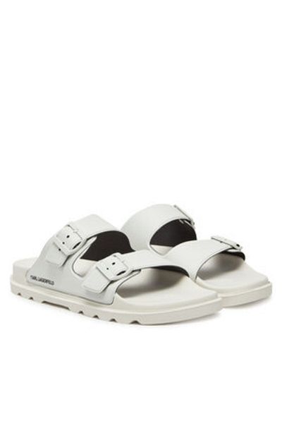 Karl Lagerfeld Men's Flip-flops white KARL LAGERFELD-KL70975 VT1 OFF WHITE RUBBER
