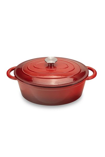 Hausberg Enameled Cast Iron Pot With Lid Hb-h750, Capacity 4.5l, Diameter 30x23 Cm