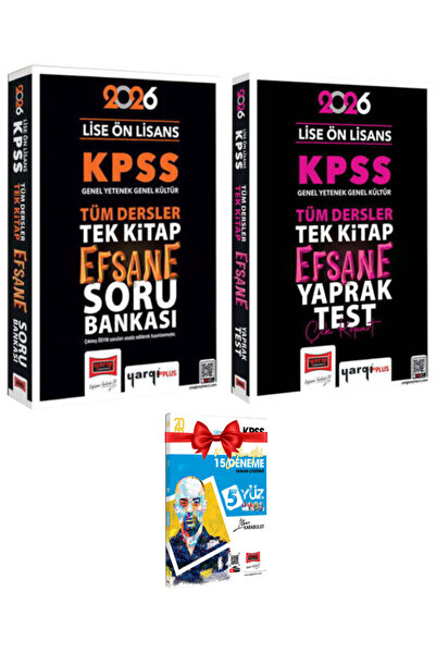 Yargı Yayınları 2026 KPSS Lise-Ön Lisans GY-GK Tüm Dersler Tek Kitap Efsane S...