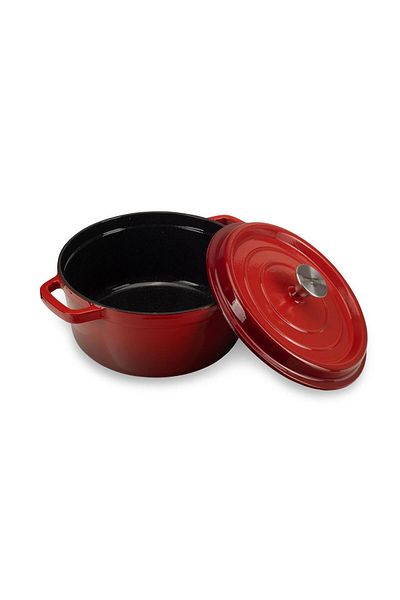 Hausberg Smaltovaný litinový hrnec s poklicí Hb-h746, objem 5 l, průměr 26 cm, hloubka 12 cm