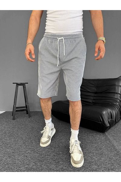 Tam12den Home Shorts with Front Back Pockets Summer Breathable - Gray