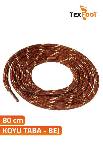 TexFoot Round Polyester Striped Sports Shoe and Boot Laces 80cm