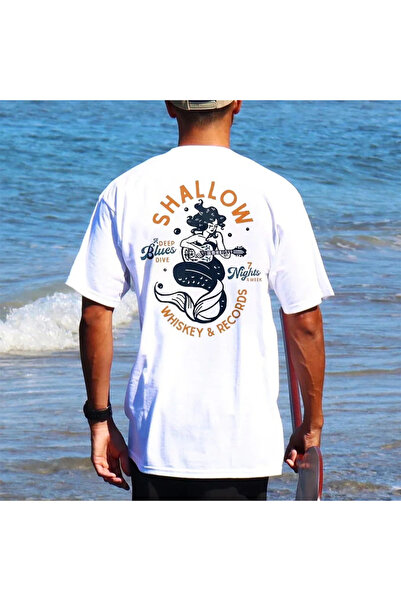 donamod Tricou oversize cu imprimeu The Shallow Blues