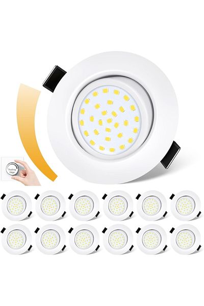 OEM Spoturi Led Dexnump, Set De 12, 5w, Ip44, Alb Cald 2700k Pentru Hol, Baie ,bucatarie,