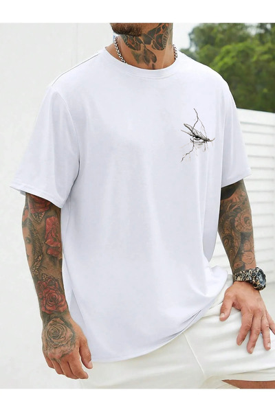 donamod Tricou oversize cu imprimeu cu ochi