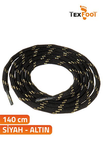 TexFoot Round Polyester Striped Sports Shoe and Boot Laces 140cm