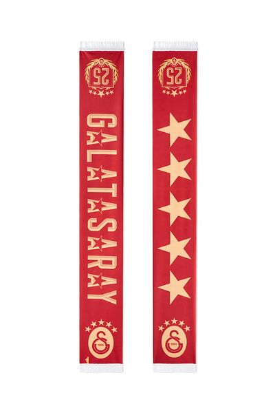 Galatasaray Written Licensed Red 5 Star Shawl Scarf