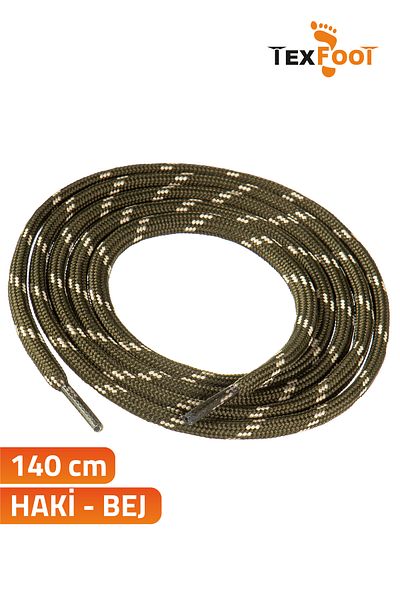 TexFoot Round Polyester Striped Sports Shoe and Boot Laces 140cm