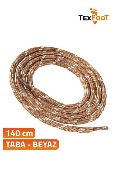 TexFoot Round Polyester Striped Sports Shoe and Boot Laces 140cm