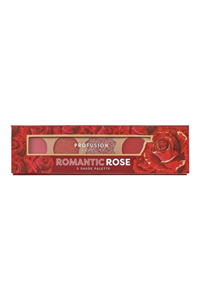 PROFUSION COSMETICS Paletă de farduri de pleoape Romantic Rose, 5 nuanțe, Pro...