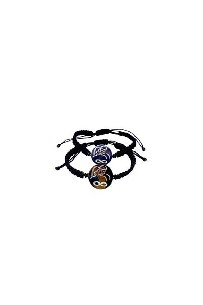 dalimag Set de 2 bratari negre personalizate pentru sot/sotie si semnul infinit