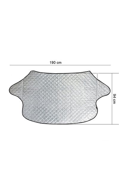vivo Sunshade for windshield protection, summer-winter, 190 x 94 cm, silver, Vivo WC402