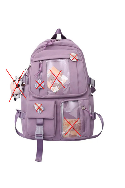 Buldug Large Capacity Multi-Compartment Backpack - Purple (the Product Is Wit...