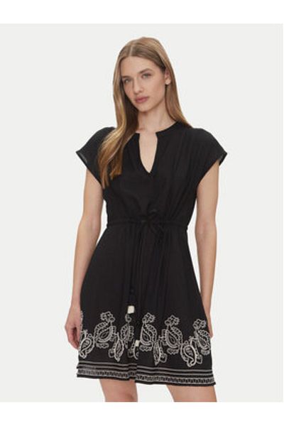 JDY Rochie de vară pentru femei neagră JDY-15347077 NEGRU CU BRODERIE TAPIOCA