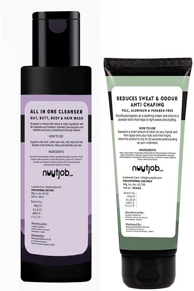 NUUT Nuutjob Intimate & Hygiene Wash 200 ml + Intimate Liquid Powder 100 ml