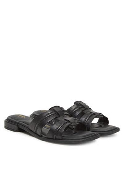 CLARKS Women's Flip-flops black CLARKS-26181234 BLACK LEATHER
