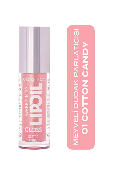 Golden Rose Sweet Kiss Lip Oil Gloss No:01 Dudak Parlatıcı Yağ Gül, Badem & Jojoba Yağlı 4,7 ml