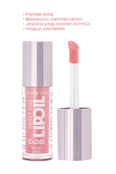 Golden Rose Sweet Kiss Lip Oil Gloss No:01 Dudak Parlatıcı Yağ Gül, Badem & Jojoba Yağlı 4,7 ml