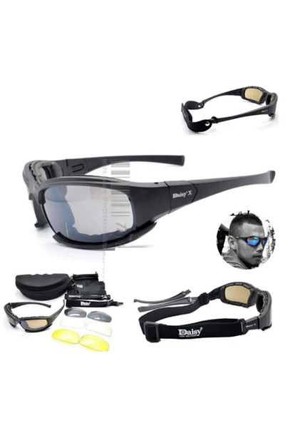 Mimozaavm Daisy X7 Uv400 Polarized Changeable 4 Lens Motorcycle Goggles