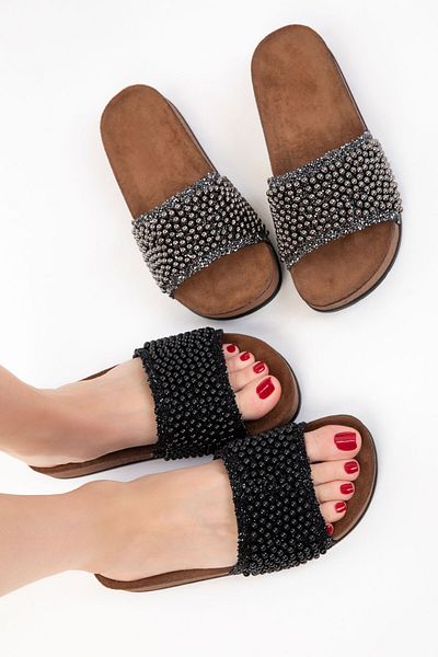 SOHO Black Women's Slippers 20659