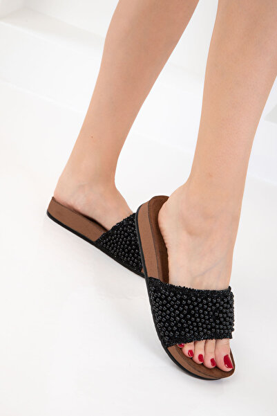 SOHO Papuci negri pentru femei 20659