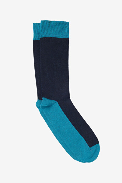 ALTINYILDIZ CLASSICS Erkek Lacivert-İndigo Desenli Bambulu Soket Çorap
