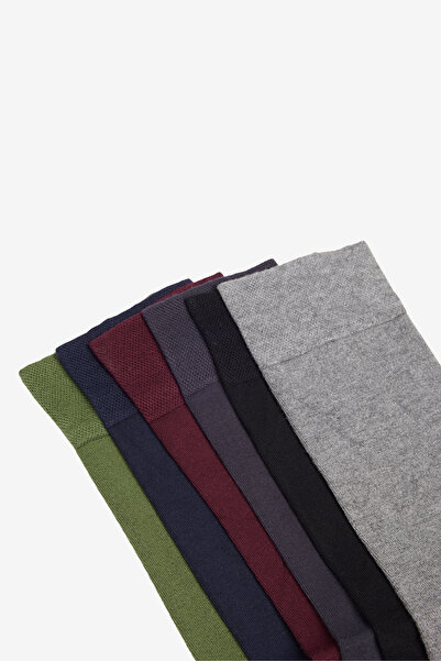 AC&Co / Altınyıldız Classics Erkek Karışık 6'lı Paket Viskon Esnek Düz Soket Çorap