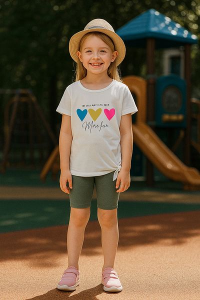 TRENDYOLKIDS تي شيرت محبوك بطبعة إكرو - TKDSS25TS00062