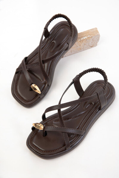 SOHO Hnědé dámské sandály 20662