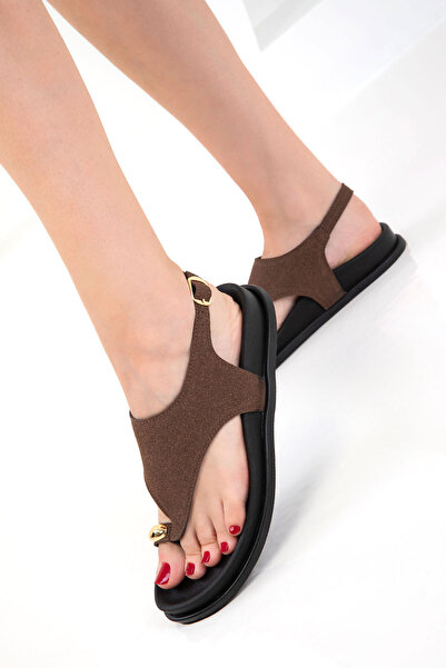 SOHO Brown Suede Women's Sandals 20632