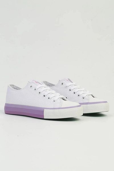Benetton ®   IMPORT Pantofi sport de damă alb liliac BNI-10031