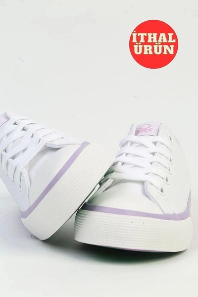 Benetton ®   IMPORT Pantofi sport de damă alb liliac BNI-10031