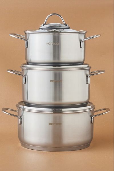 Karaca Set mini vase de gătit Fiorino cu bază de inducție 6 buc