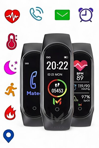 MATEO Yeni M4 Upgraded Akıllı Bileklik Yeni Nesil Renkli Ekran ios, android Uyumlu Ekran Teması Değiştirme