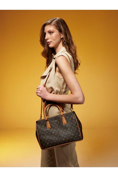 Pierre Cardin Coffee Monogram Women's Shoulder Bag 05Po25Y10329